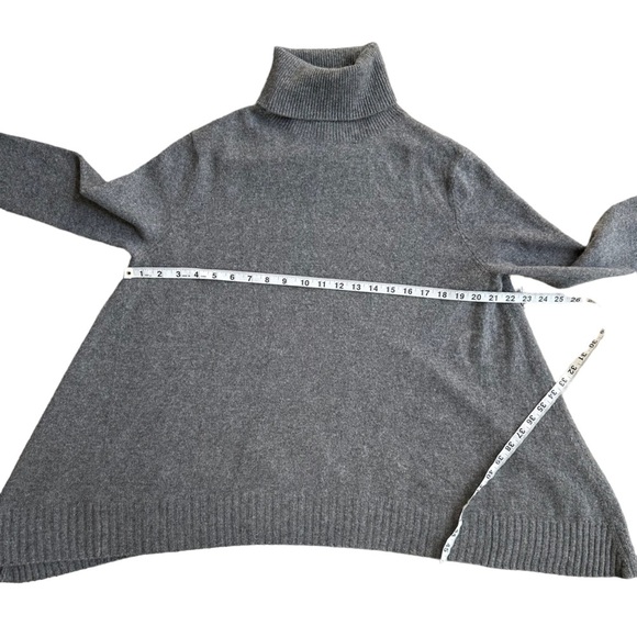 Velvet Womens 100%‎ Cashmere Draping Grey Turtleneck Knitted Sweater Size S - Picture 7 of 8